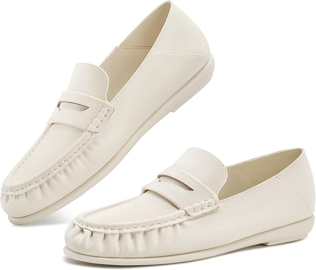 FITORY Loafers for Women Slip On Flats Dress Shoes Business Casual Work | Amazon (US)