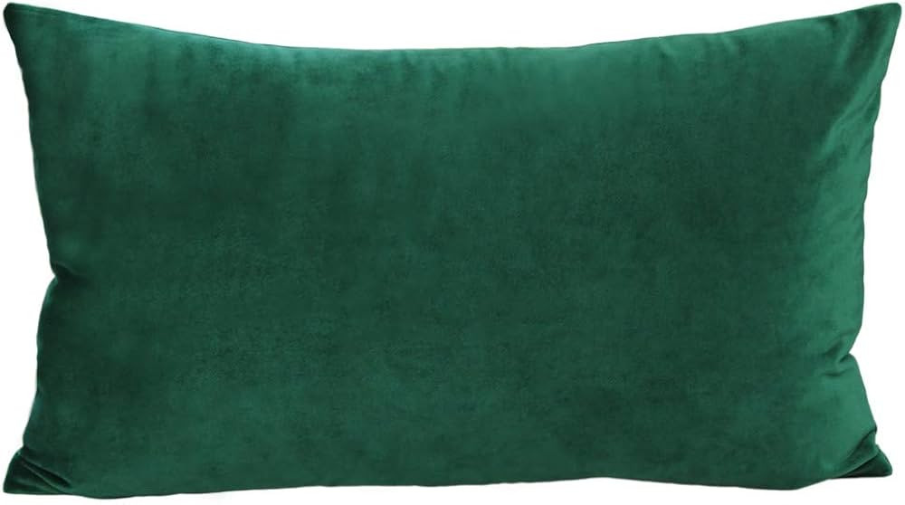 12x20 Set of 2 Lumbar Throw Pillow Covers Green Christmas Velvet Decorative Rectangle Cozy Cushio... | Amazon (US)