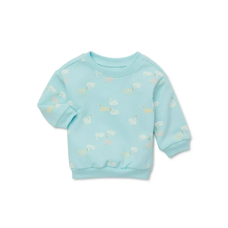 Garanimals Baby Girl Long Sleeve Print Fleece Top, Sizes 0-24 Months | Walmart (US)