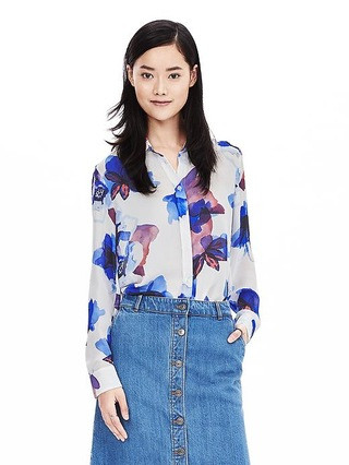 Dillon-Fit Watercolor Floral Shirt | Banana Republic US