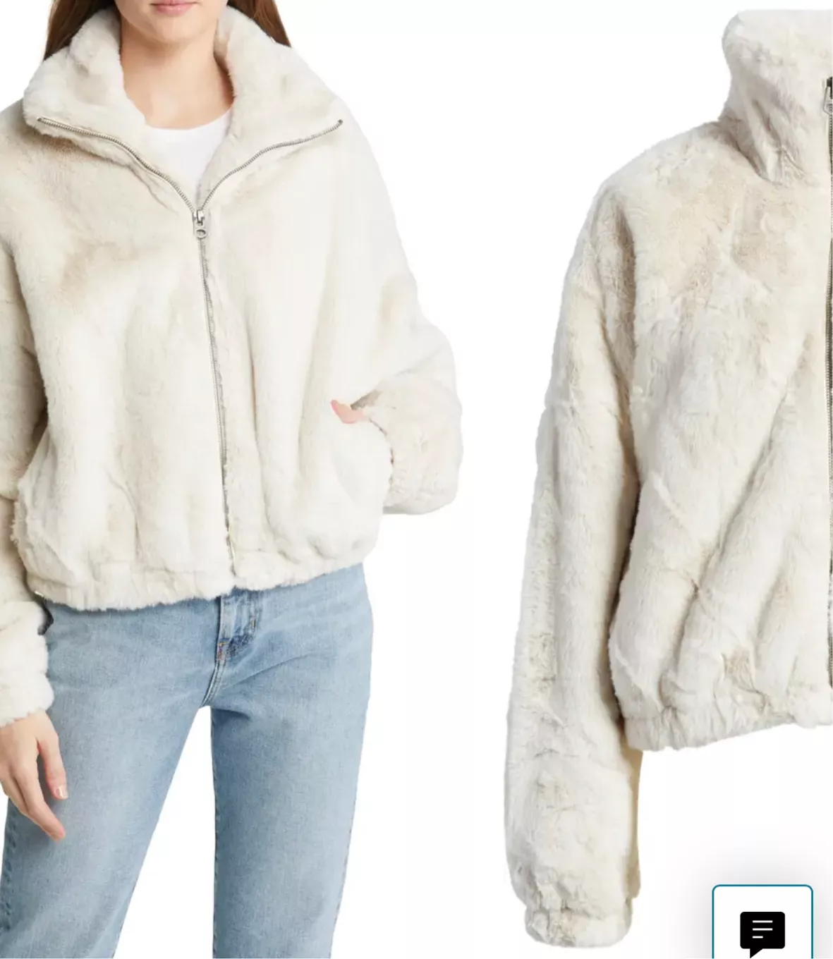 Lucky Brand Short Faux Fur Jacket curated on LTK