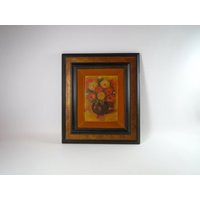 Vintage Oil Painting Floral Still Life Original Signed Framed Flower On Board Wall Art 8x10 | Etsy (US)