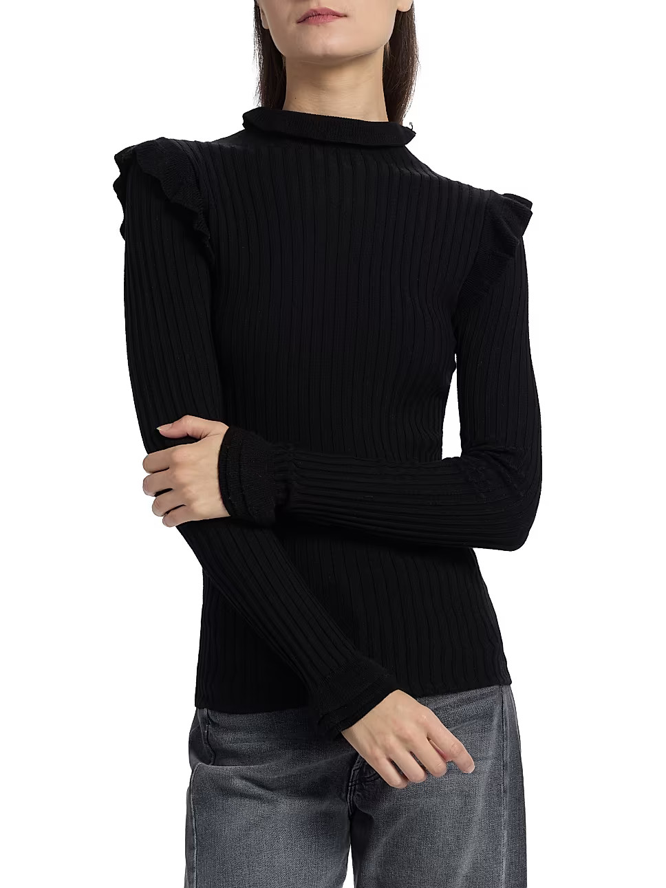 Tinley Rib-Knit Fitted Turtleneck | Saks Fifth Avenue