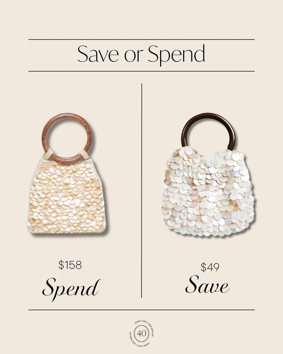  ✨Tap the bell, save and ❤️ for over 40 fashion, midlife style, midsize fashion and luxury looks for less. 

Save versus spends, I love the shell bags for resort trip or vacation. This looks a lot like the very expensive ones or even higher end that are $500+ and I found this one on Amazon under $60.

👑"Helping you look good, feel good!" - Lindsey Denver

Spring looks, Midlife style for real women who want to feel confident again. Over 40 fashion and over 50 style that works with changing bodies, perimenopause shifts, and real life. Think midsize fashion, Gen X style and up, body confidence, and mom outfits that feel polished, comfortable, and elevated...because style over 45 and over 50 should feel effortless, not stressful. 


#LTKOver40 #LTKMidsize #LTKstorytime