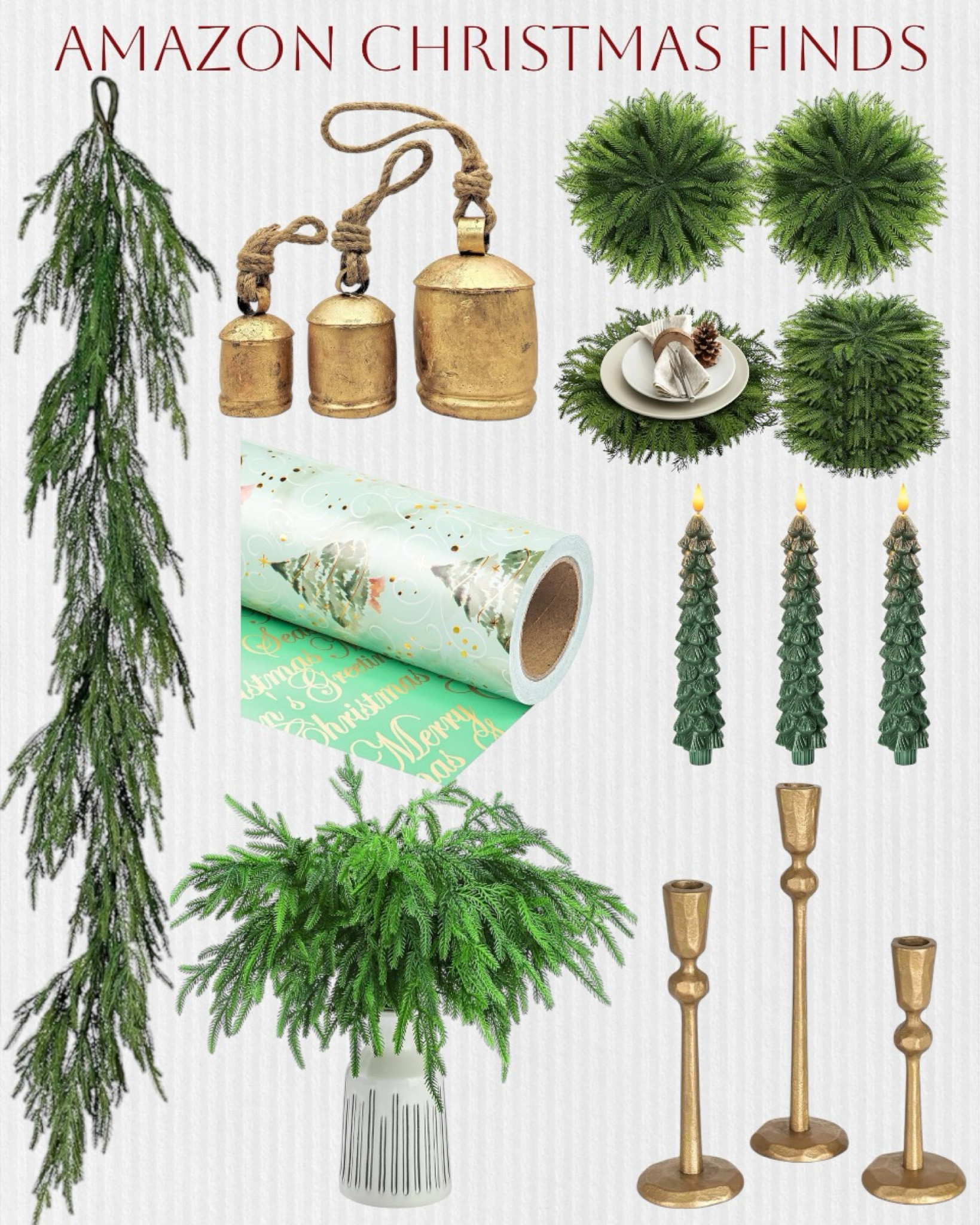 Amazon Christmas finds. 



Amazon Christmas decor, Amazon Christmas decorations, holiday decor, Xmas decor, Xmas decorations, Christmas tree, Christmas bells, Christmas candles, Christmas wreath, Xmas wreath, Christmas garland, cedar placemats, Christmas placemats 

#LTKHoliday #LTKSeasonal #LTKHome #LTKFindsUnder50 #LTKGiftGuide