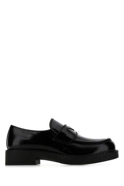 Prada Logo Plaque Loafers | Cettire Global