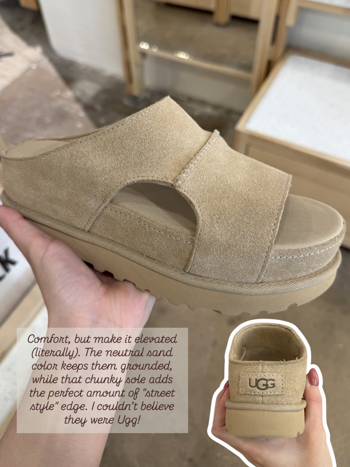 Comfort, but make it elevated (literally). The neutral sand color keeps them grounded, while that chunky sole adds the perfect amount of "street style" edge. I couldn't believe they were Ugg!

#LTKSeasonal #LTKPetite