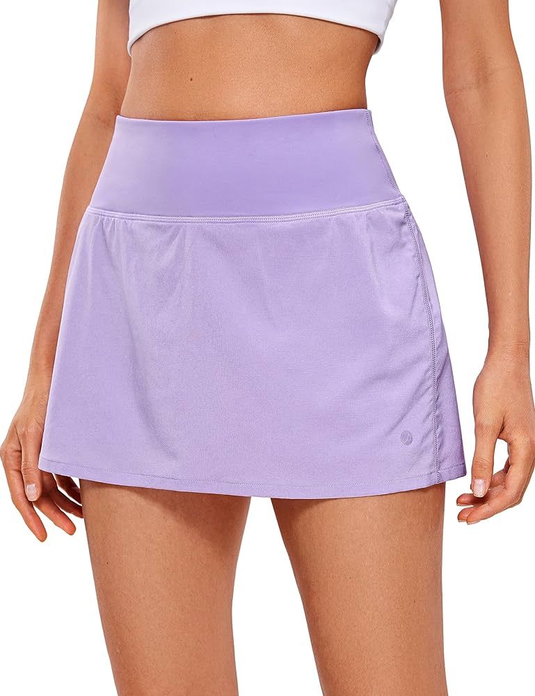 CRZ YOGA Pleated Tennis Skorts Skirts for Women with Pockets 13''/15'' - High Waisted Golf Skirts... | Amazon (US)