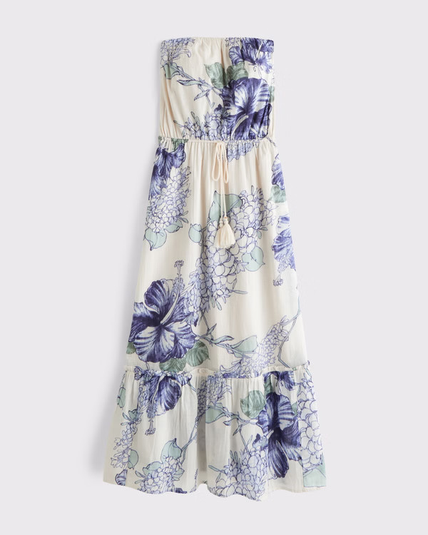 Strapless Easy Waist Maxi Dress | Abercrombie & Fitch (US)