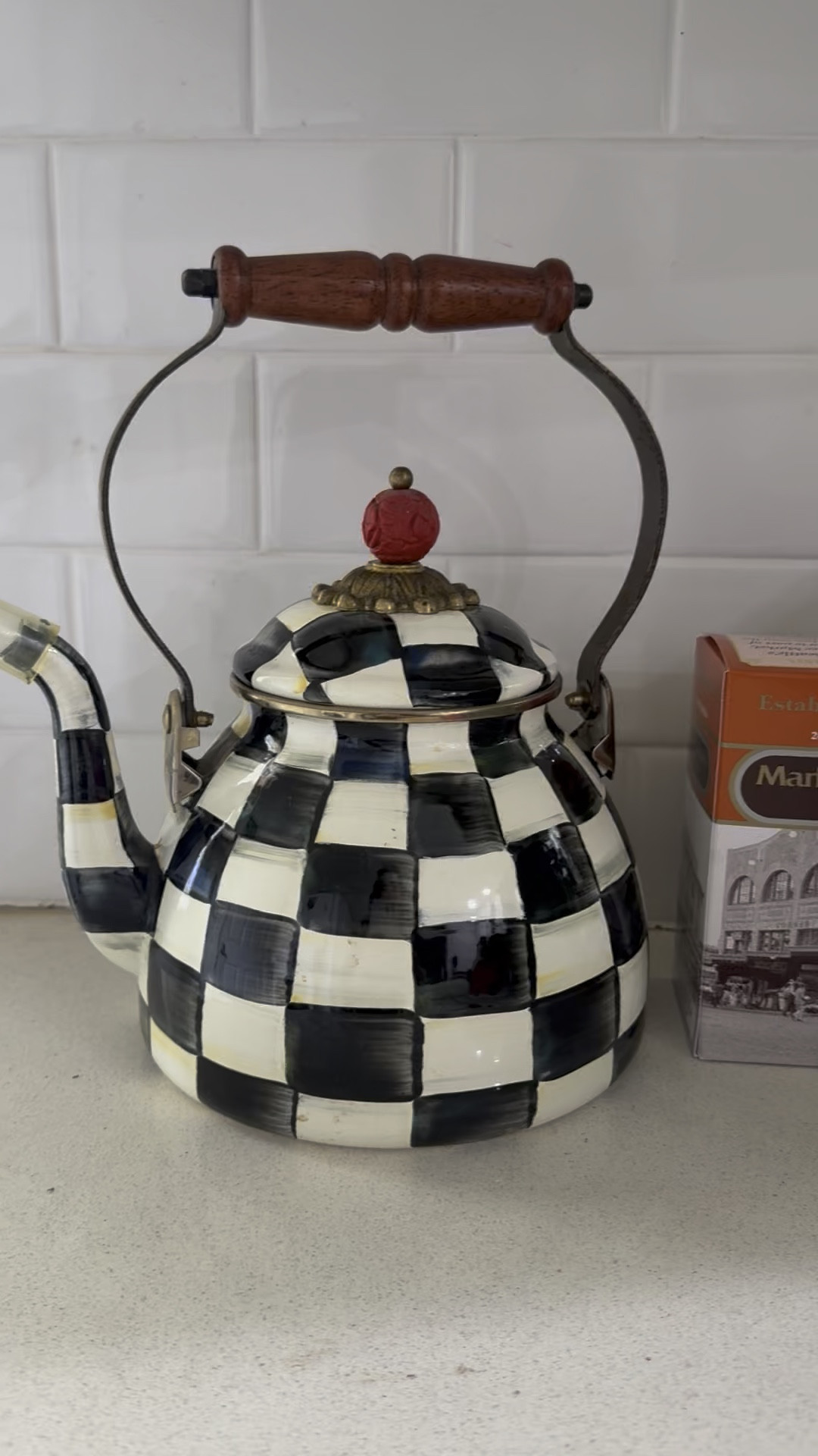 Last minute holiday gift for her! Last minute holiday gift guide for her. You’ll love this beautiful Mackenzie-Childs courtly check tea kettle, this gorgeous black and white courtly check mug (and an appetizer plate) and this phenomenal cinnamon tea! They will make the tea lover very happy!! ❤️🎄🎅🏻 

#LTKHome #LTKSeasonal #LTKGiftGuide