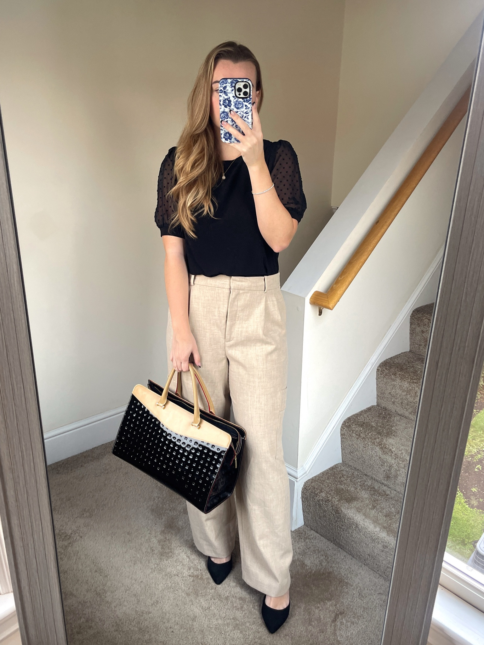 Workwear outfit idea. Top and bag from TJ Maxx, pants from Aritzia. 

#LTKStyleTip #LTKShoeCrush #LTKWorkwear