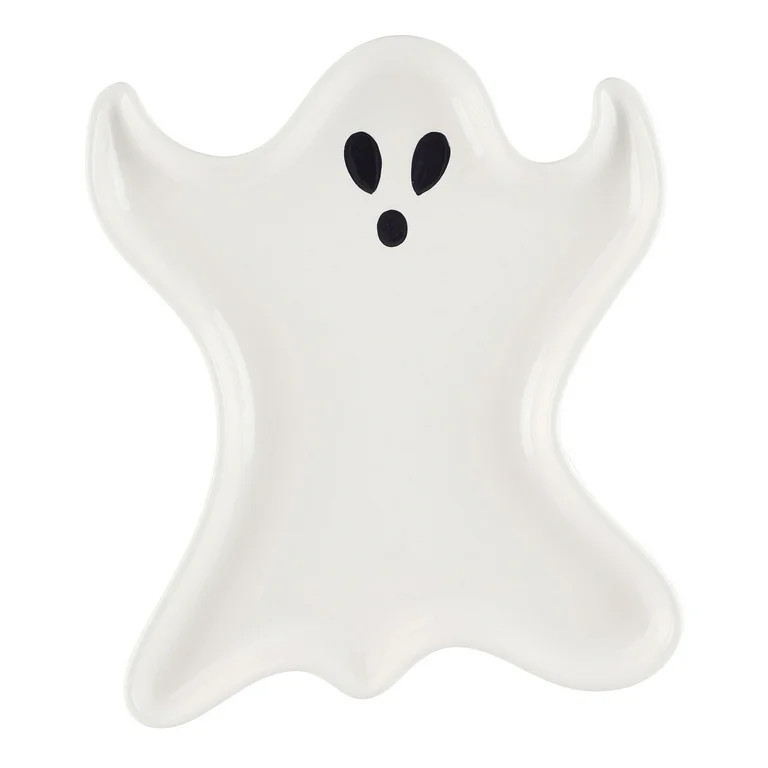 Way To Celebrate Halloween Ghost Earthenware Serving Tray, 9.84" | Walmart (US)
