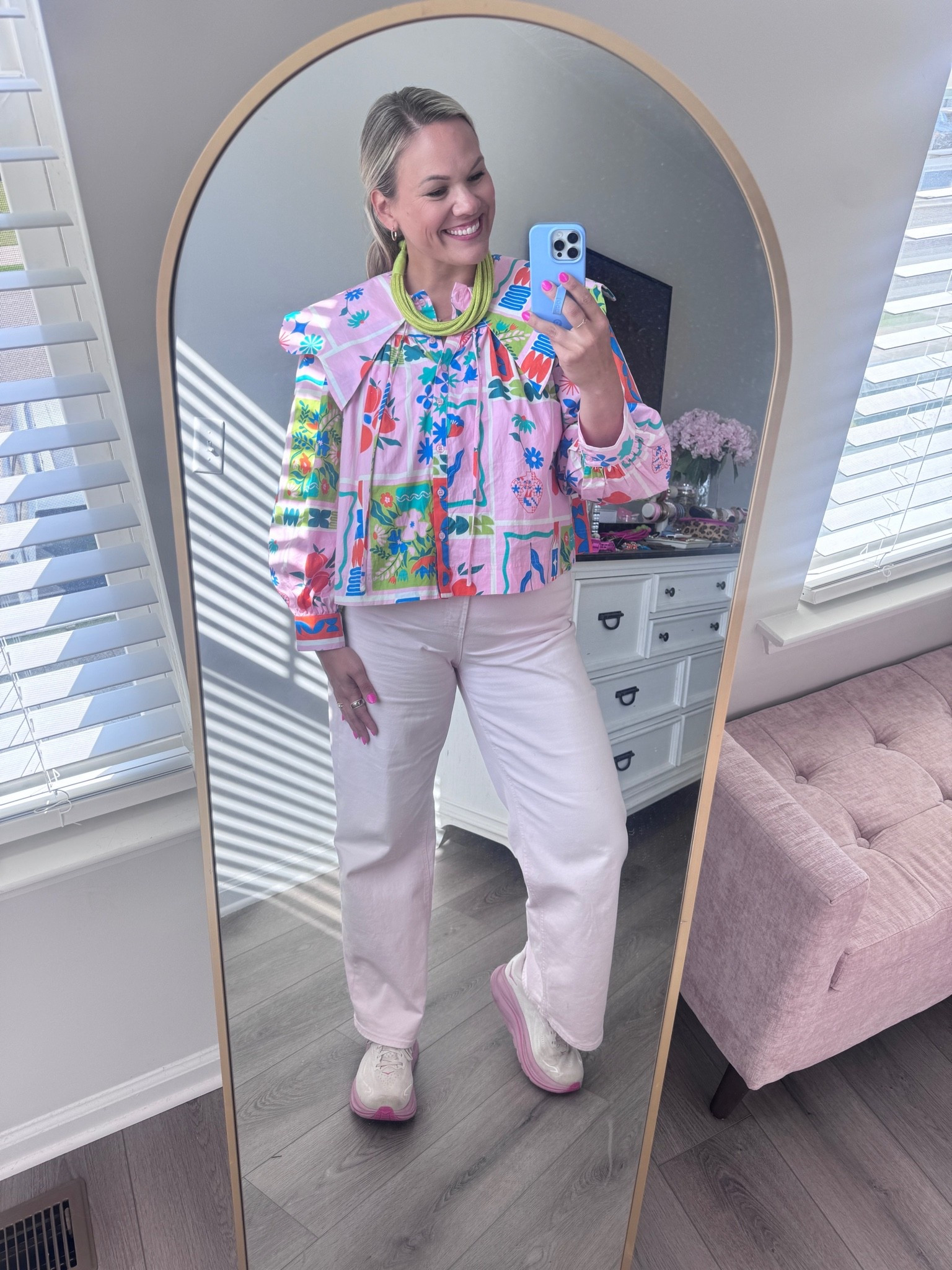 Pastel overload and I’m not even a little sorry about it 💖🌸🍋🩵

These pale pink Old Navy jeans are QUITE POSSIBLY one of my best purchases lately and they’re on sale for around $22 right now… immediately yes. 👏🏼 The fit is so good, the color is perfect for spring/summer, and they go with basically every bright top in my closet.

This gorgeous printed top is from Shop Karlie and I’m obsessed with every single color in it 😍 I couldn’t link the exact one, but I linked some Amazon finds that give the same fun colorful vibe for less 💕

And naturally… I finished it off with my beloved Hokas because comfort will always win around here 💅🏼👟

Linked everything I could for y’all 🤍✨

pink jeans | pastel outfit | colorful spring outfit | old navy style | Carli top | boutique style | Amazon fashion finds | Hoka sneakers | teacher outfit inspo | spring fashion | colorful outfits | casual chic | preppy style | coastal grandma vibes

#LTKootd #LTKTall #LTKMidsize