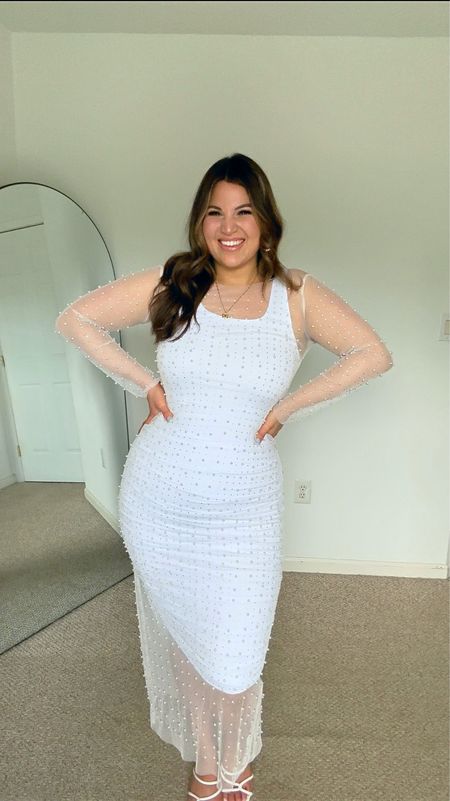 Midsize Bridal Outfit! 
I am obsessed with this mesh dress, you can wear it as a swimsuit cover up or over another dress.

Bra - size 38D
Shapewear - size XL
*use code KELLYELIZXSPANX to save 

Both dresses are in a size XL 
Shoes - size 10

Bridal outfit, bridal outfit ideas, Amazon white dress, Amazon white dresses, wedding shapewear, bridal shapewear, bride to be, bridal dress, bridal dresses from amazon



#LTKstyletip #LTKwedding #LTKcurves