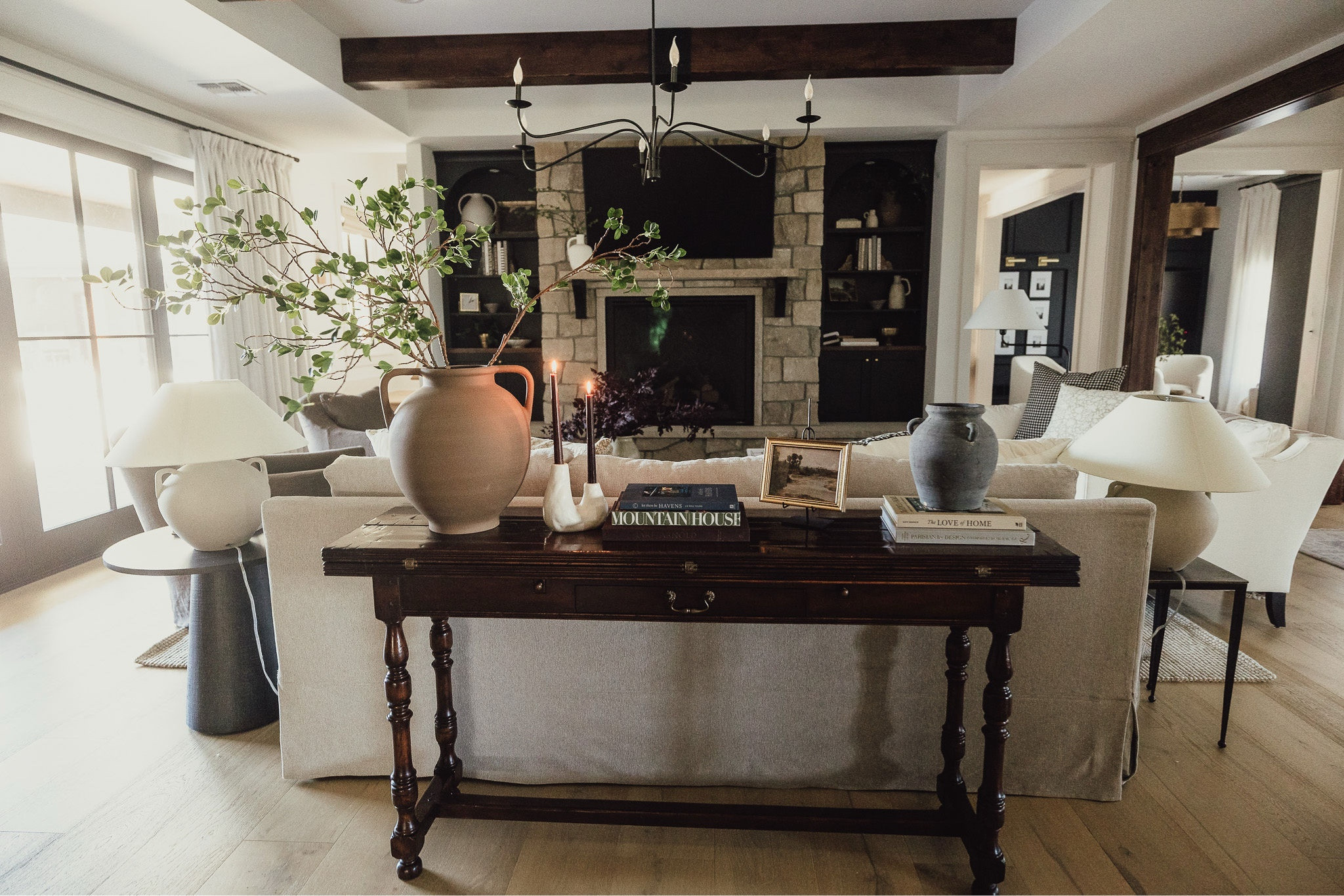 The vintage antique steals the show in this cozy living room from my Country Estates Project. 

#LTKStyleTip #LTKHome #LTKSeasonal