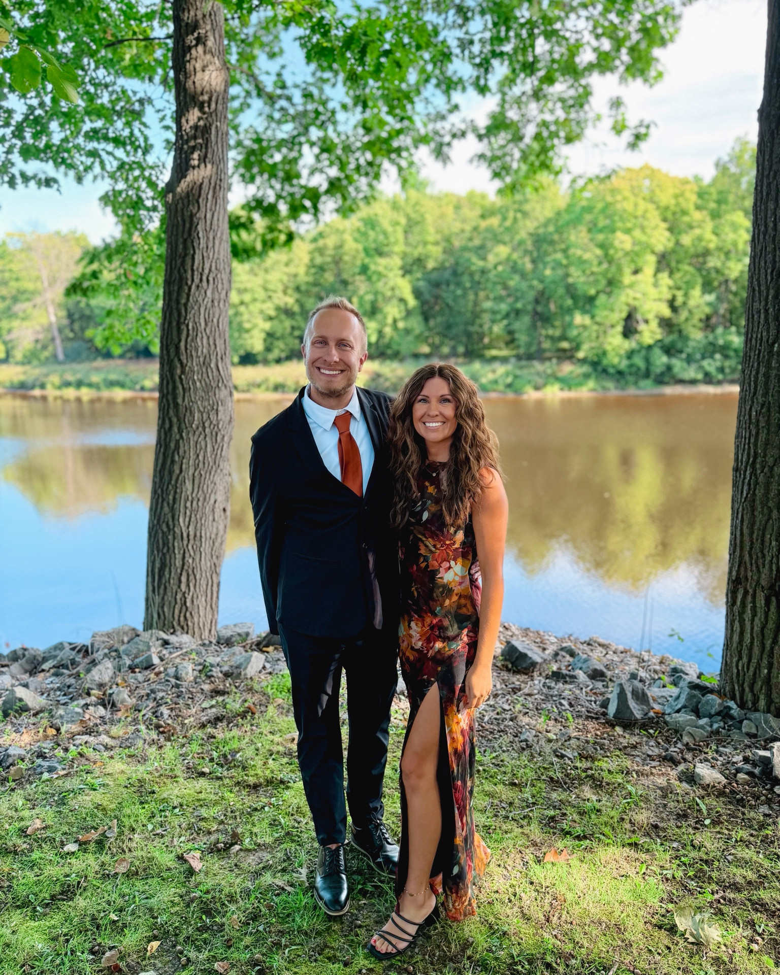 Fall wedding guest dress and suit🧡

I’m wearing xs in my dress and my heels are older so I linked similar🧡

My husband is wearing medium in everything and 10 in his shoes🖤

#LTKPetite #LTKootd
