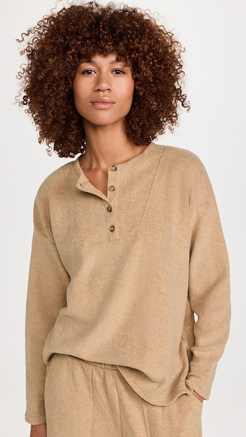 VINCENT BRUSHED HENLEY | Shopbop