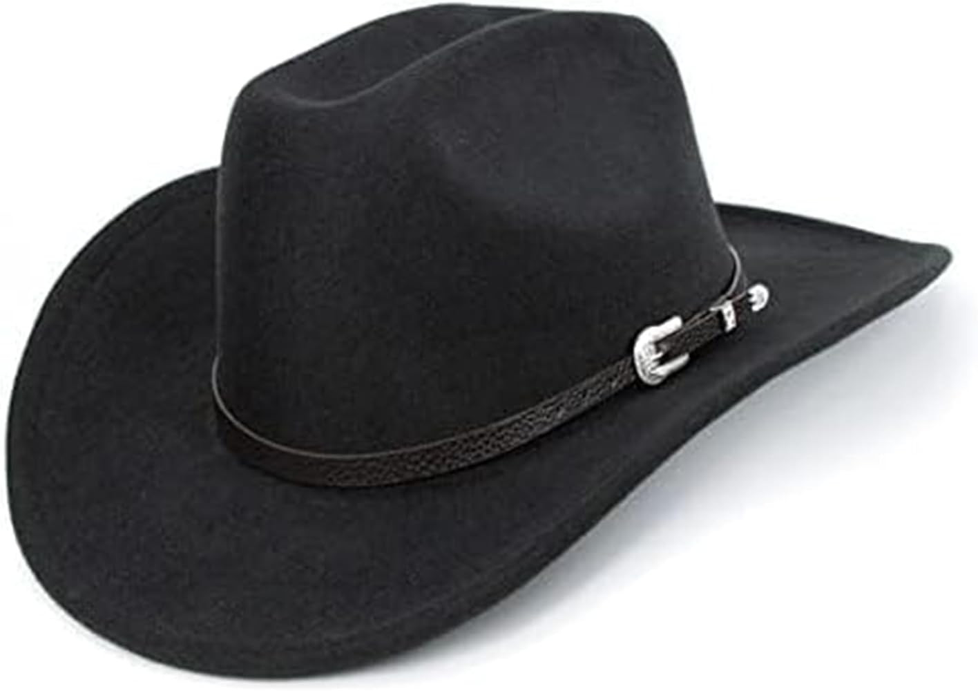Western Cowboy Hat for Men Women Classic Roll Up Fedora Hat with Buckle Belt(Size:S-M) | Amazon (US)