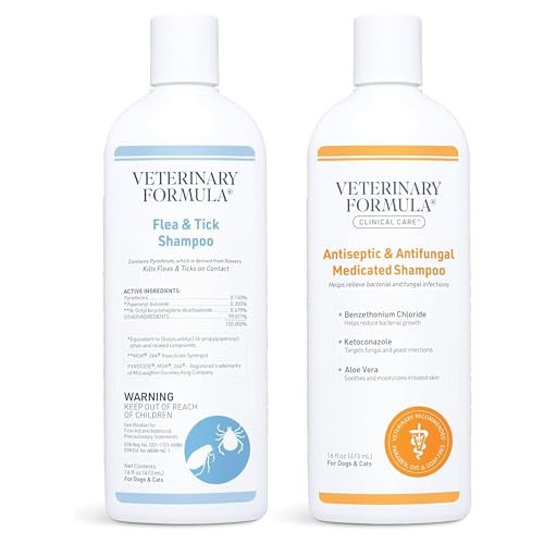 Veterinary Formula Flea and Tick Shampoo for Dogs and Cats & Clinical Care Antiseptic and Antifungal Medicated Shampoo for Dogs & Cats | Amazon (US)