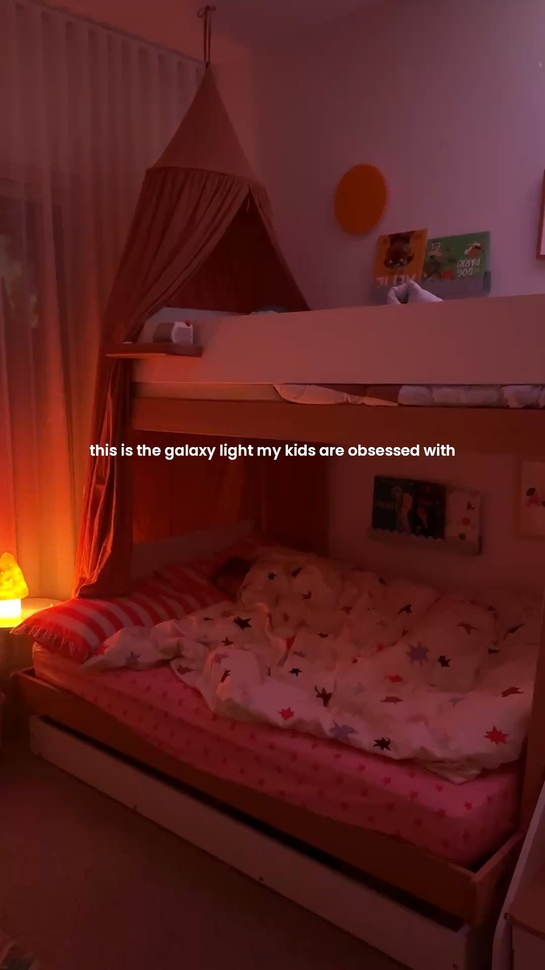 Everyone has been asking, this is the galaxy light my kids fall asleep to every night 🌙