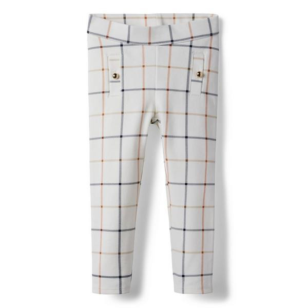 Plaid Button Ponte Pant | Janie and Jack