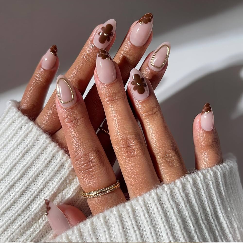 Glamnetic Press On Nails - Short Almond, Glossy Fake Nails 30 Pc Full Kit | Amazon (US)