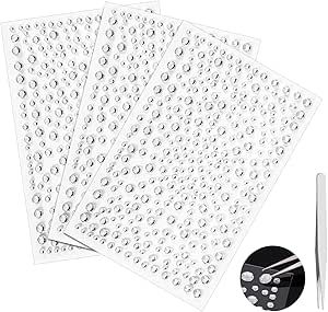 KroY PecoeD Strass Autocollant Diamant, 975 Pièces Strass Transparent Cristal Auto-adhésif Acry... | Amazon (FR)