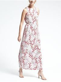 Floral Pleated Maxi Dress | Banana Republic US