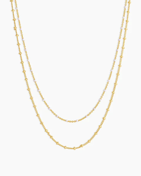 Capri Layer Necklace (White) | Gorjana
