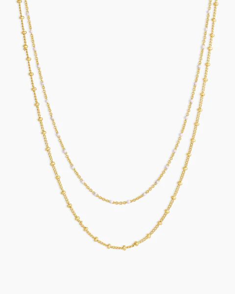 Capri Layer Necklace (White) | Gorjana