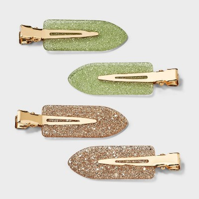 Glitter Creaseless Hair Clip Set 4pc - Wild Fable\u2122 Multi | Target