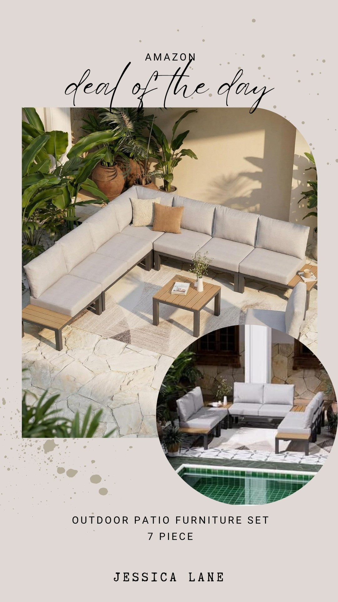This expansive 7-piece sectional set is designed for ultimate comfort and flexibility. It features built-in side tables for convenience, creating the ultimate lounge spot.#patiofurniture #outdoorliving #amazondeals #backyardinspo

#LTKSeasonal #LTKSaleAlert #LTKHome
