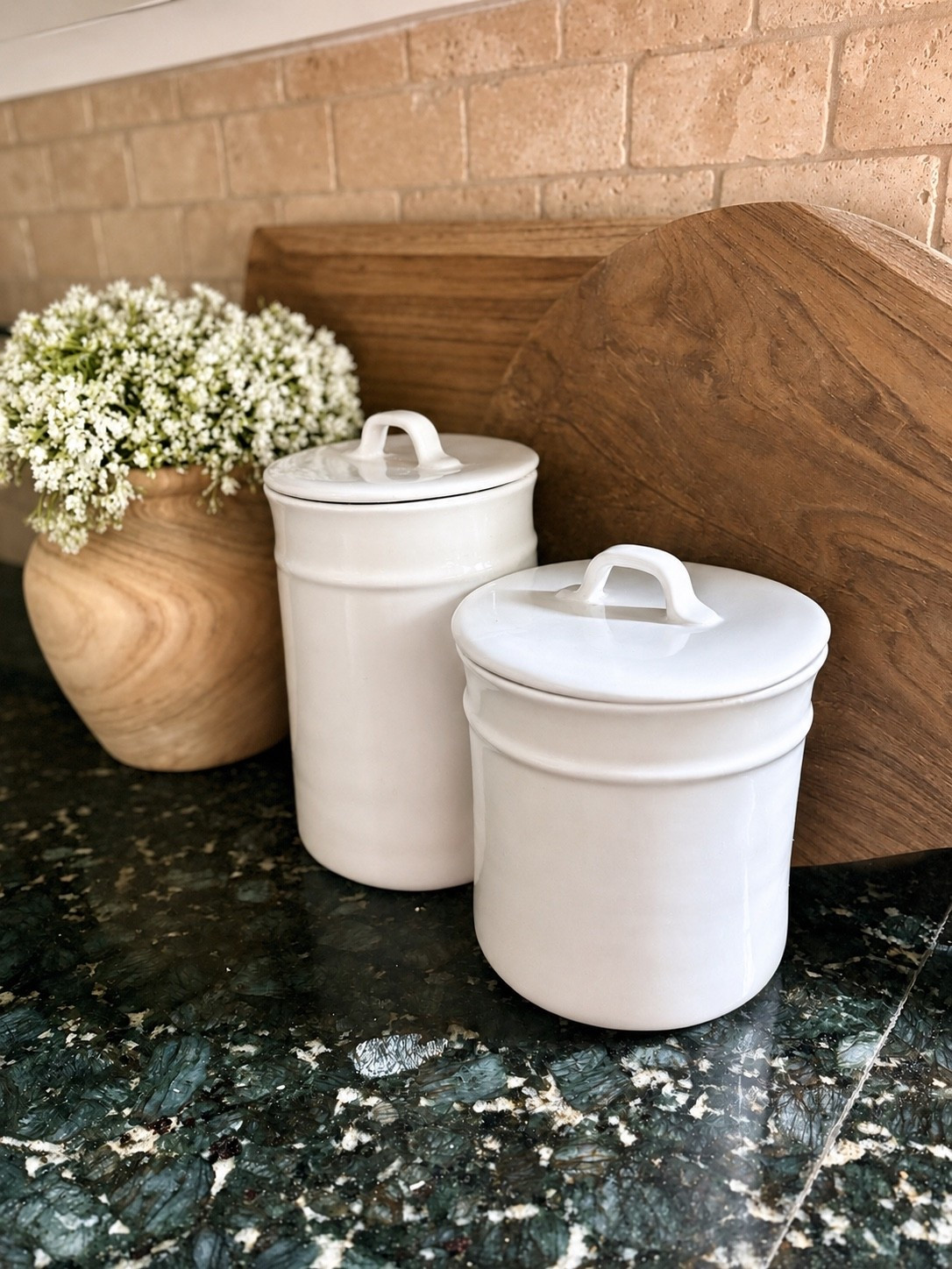 These pretty kitchen accessories are all on sale!  So pretty and functional!  I love using bread boards to create vignettes- they anchor a space and add warmth 🤎

#LTKHome #LTKSaleAlert #LTKfoodie