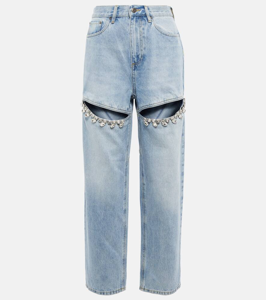 Area Embellished cut-out denim jeans | Mytheresa (US/CA)