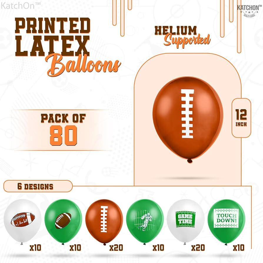 KatchOn Football Balloon Arch Kit - Pack of 80 | Football Party Decorations, Rugby Balloons for T... | Amazon (US)