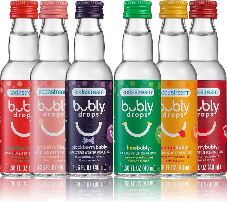 sodastream Bubly Drops 6 Flavor, Original Variety Pack, 1.36 Fl Oz ( Pack of 6) | Amazon (US)