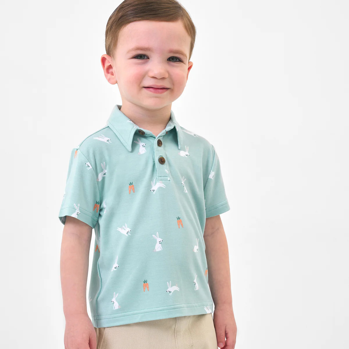 Bunny Hops Polo Shirt | Little Sleepies