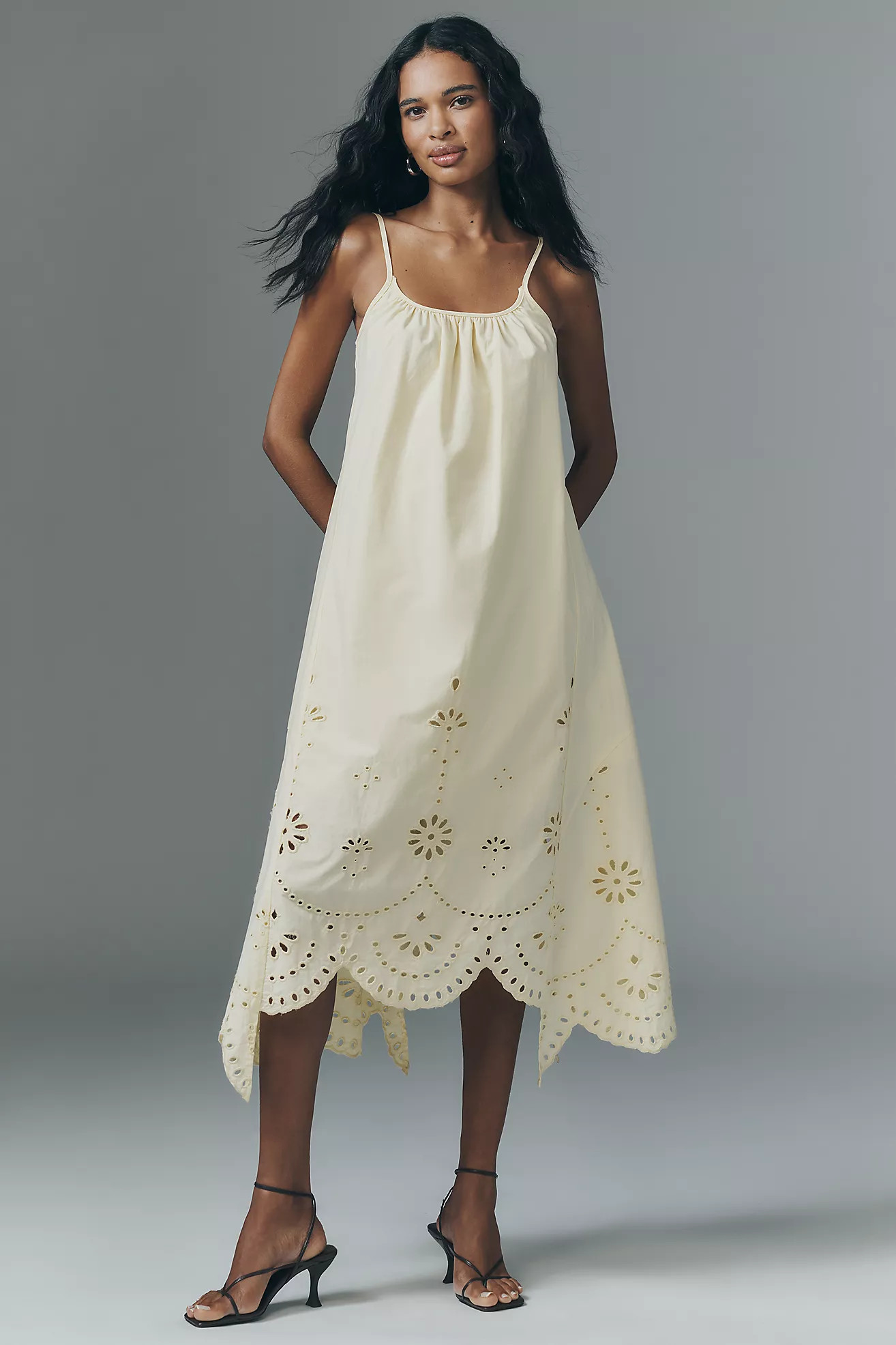 RAISONNEL Eyelet Midi Dress | Anthropologie (US)