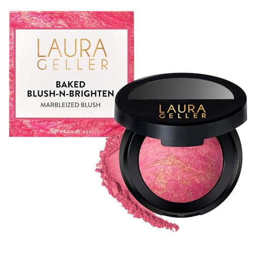 LAURA GELLER Baked Blush-n-Brighten Powder Blush - Sunlit Rose | Amazon (US)