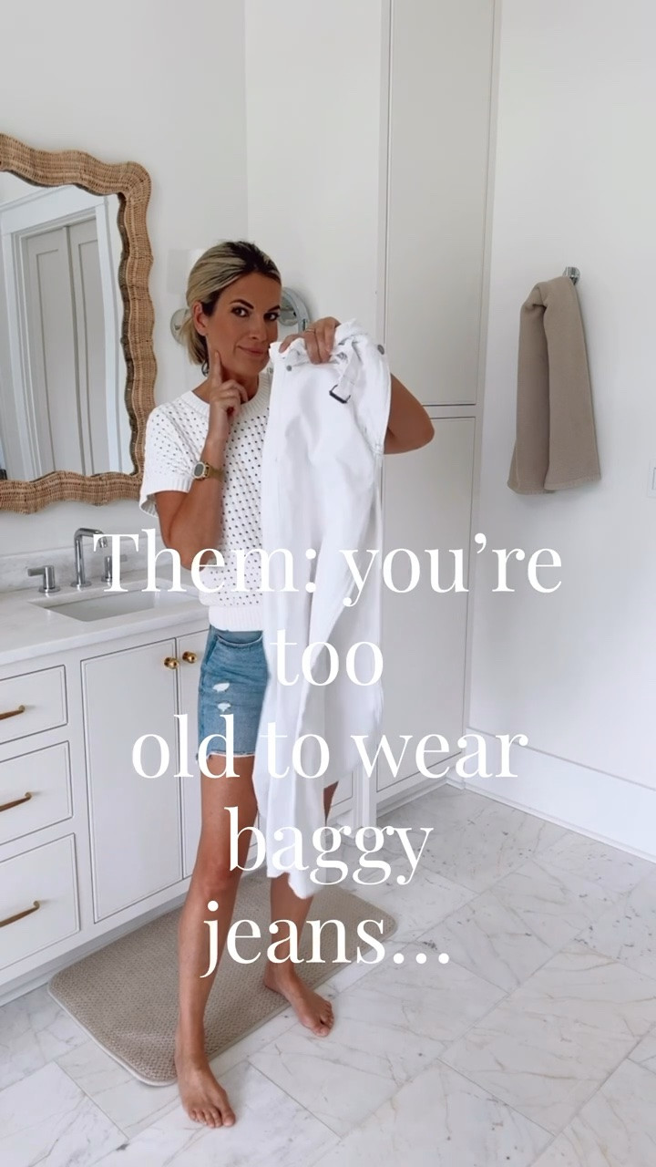 Too old to wear baggy jeans? No thank you! I love this lightweight pair that has its own belt. I am 5’11” in 27 tall. If between waist sizes go down. Small tee. Jelly sandals true to size.

#LTKgrwm #LTKTall #LTKSaleAlert