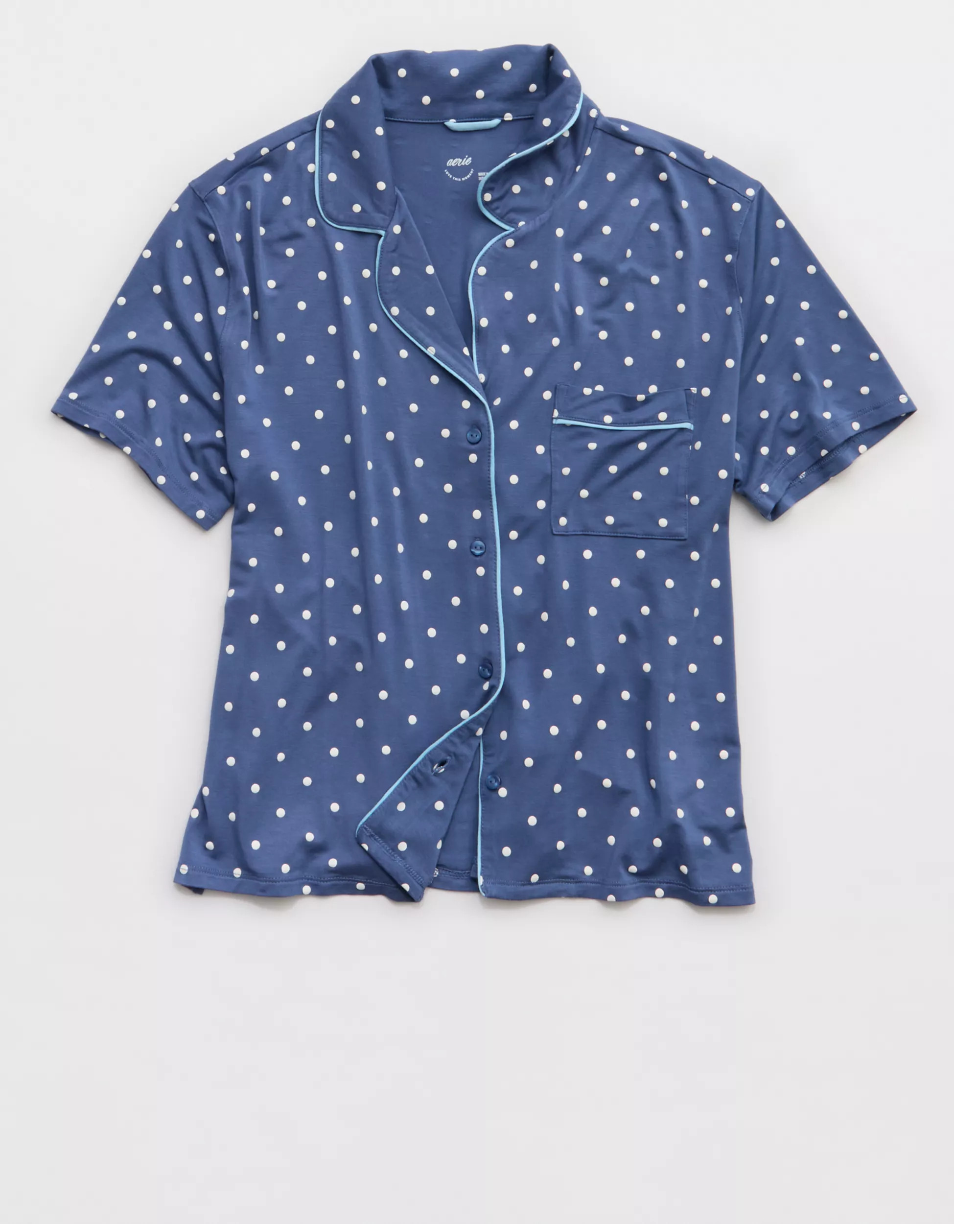 Aerie Real Soft® Short Sleeve Pajama Shirt | Aerie