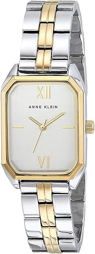 Anne Klein Women's Japanese Quartz Dress Watch with Metal Strap, Silver, 14 (Model: AK/3775SVTT) | Amazon (US)