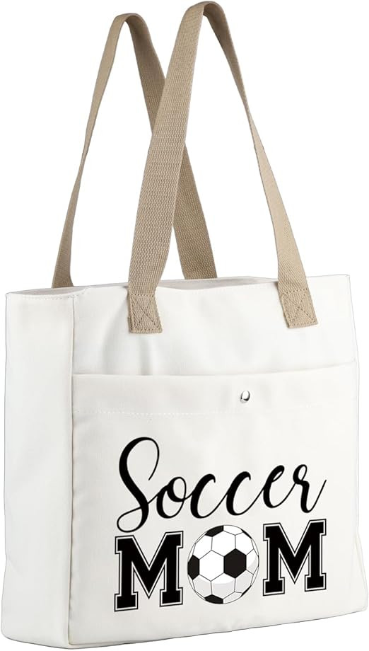 MBMSO Soccer Mom Tote Bag - Sports Gift for Soccer Fans and Players | Amazon (US)