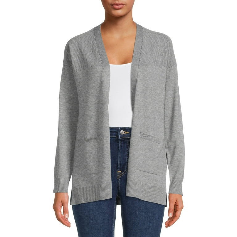 Time and Tru Women's Open Front Cardigan Sweater - Walmart.com | Walmart (US)