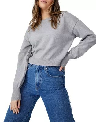 Cotton:On ribbed knitted jumper in grey | ASOS (Global)