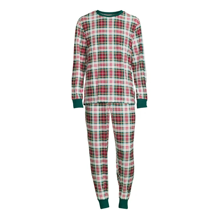 Jolly Jammies Men's Holiday Plaid Matching Christmas Pajamas Set, 2-Piece, Sizes S-XXL - Walmart.... | Walmart (US)