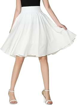 CHOiES record your inspired fashion Women's Pink/BlackBlue/White Solid High Waist Trumpet Midi Sk... | Amazon (US)