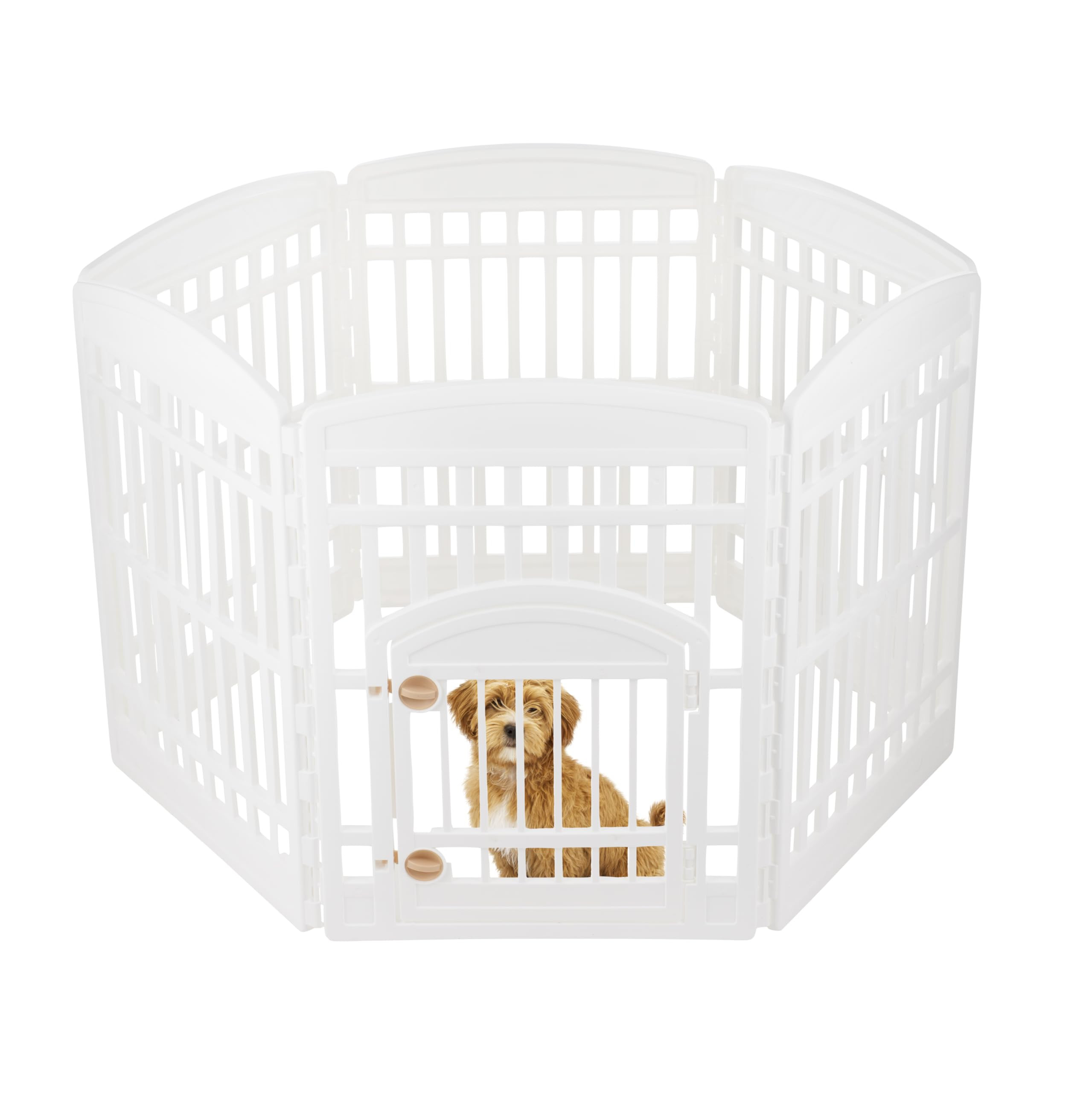 IRIS USA 34" 6-Panel Dog Playpen with Door, 44 x 63 x 34, Puppy Fence, Puppy Playpen, Dog Play Pe... | Amazon (US)