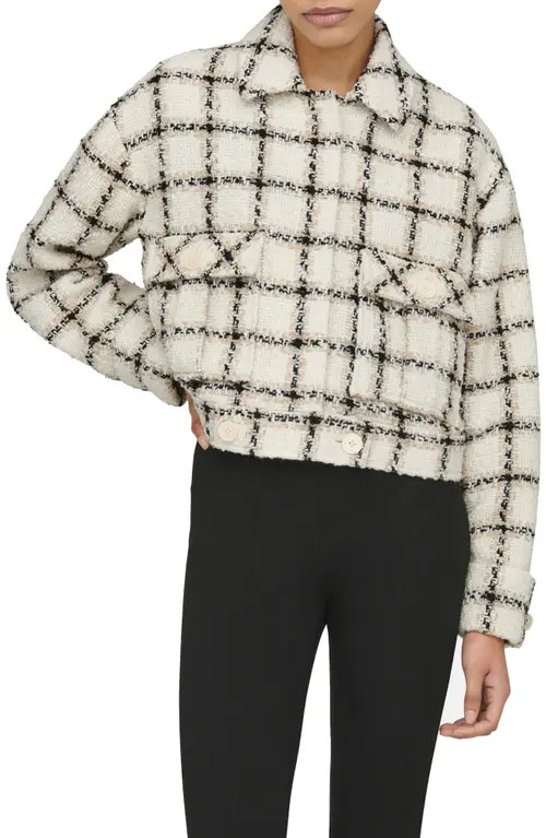 ANINE BING Adriana Plaid Tweed Jacket in Multi at Nordstrom, Size Medium | Nordstrom