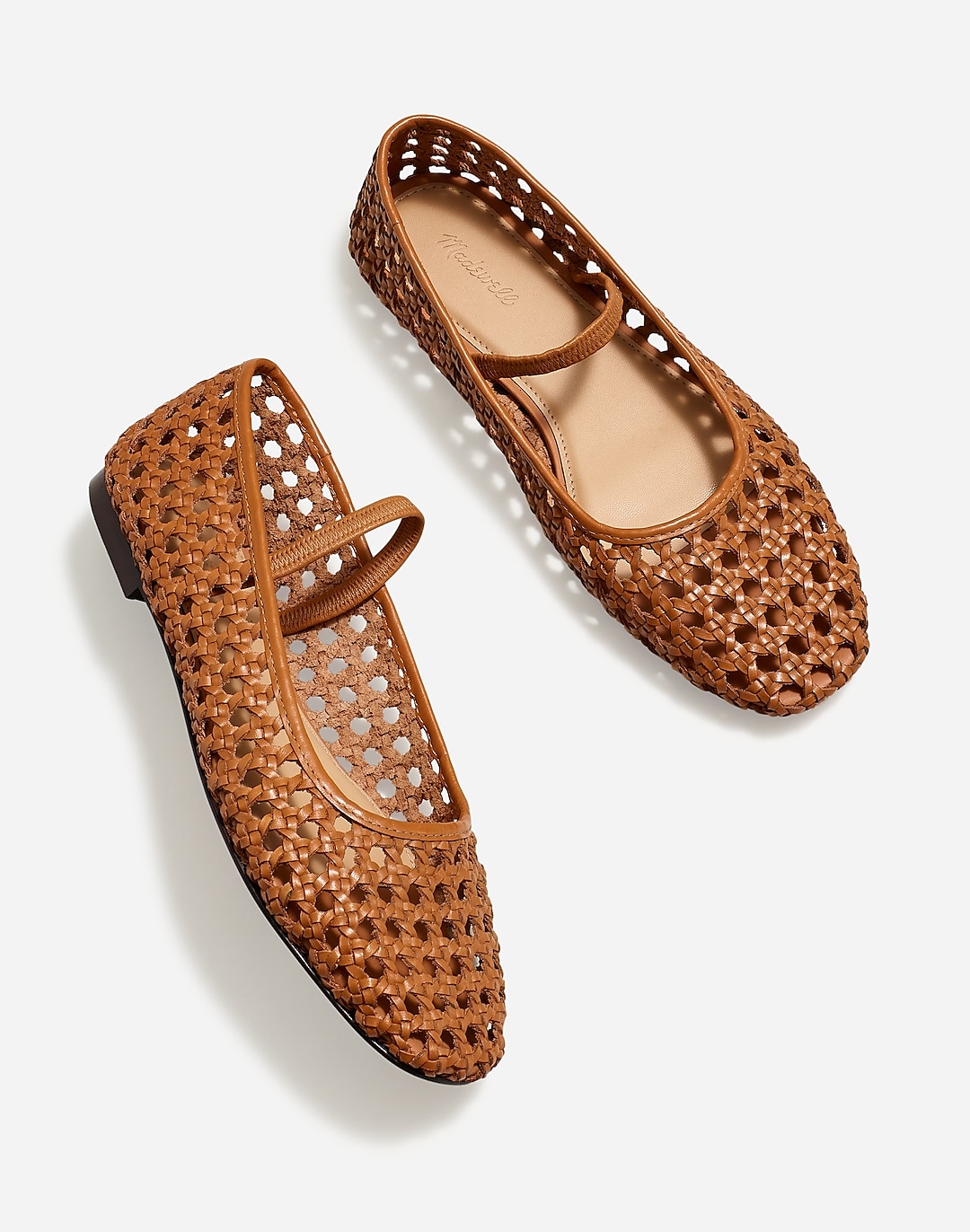 The Greta Ballet Flat in Open-Weave Leather | Madewell